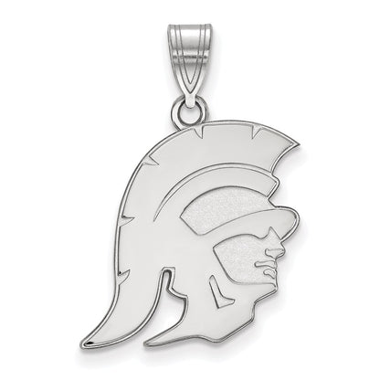 10K White Gold University Of Southern California Trojan Large Pendant