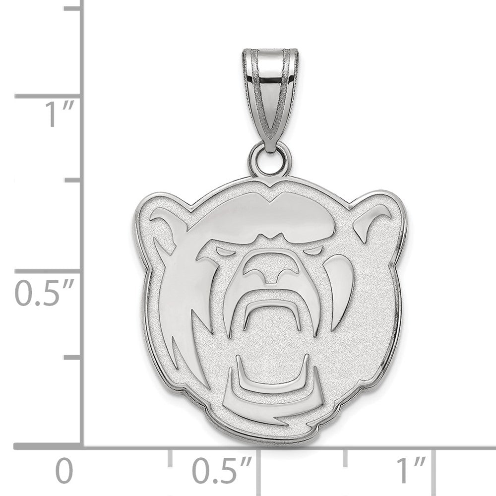 Sterling Silver Rhodium Plated Logoart Baylor University Large Pendant