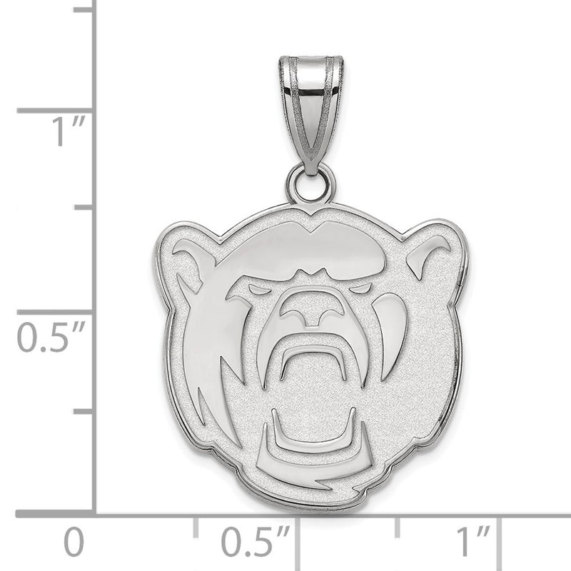 Sterling Silver Rhodium Plated Logoart Baylor University Large Pendant