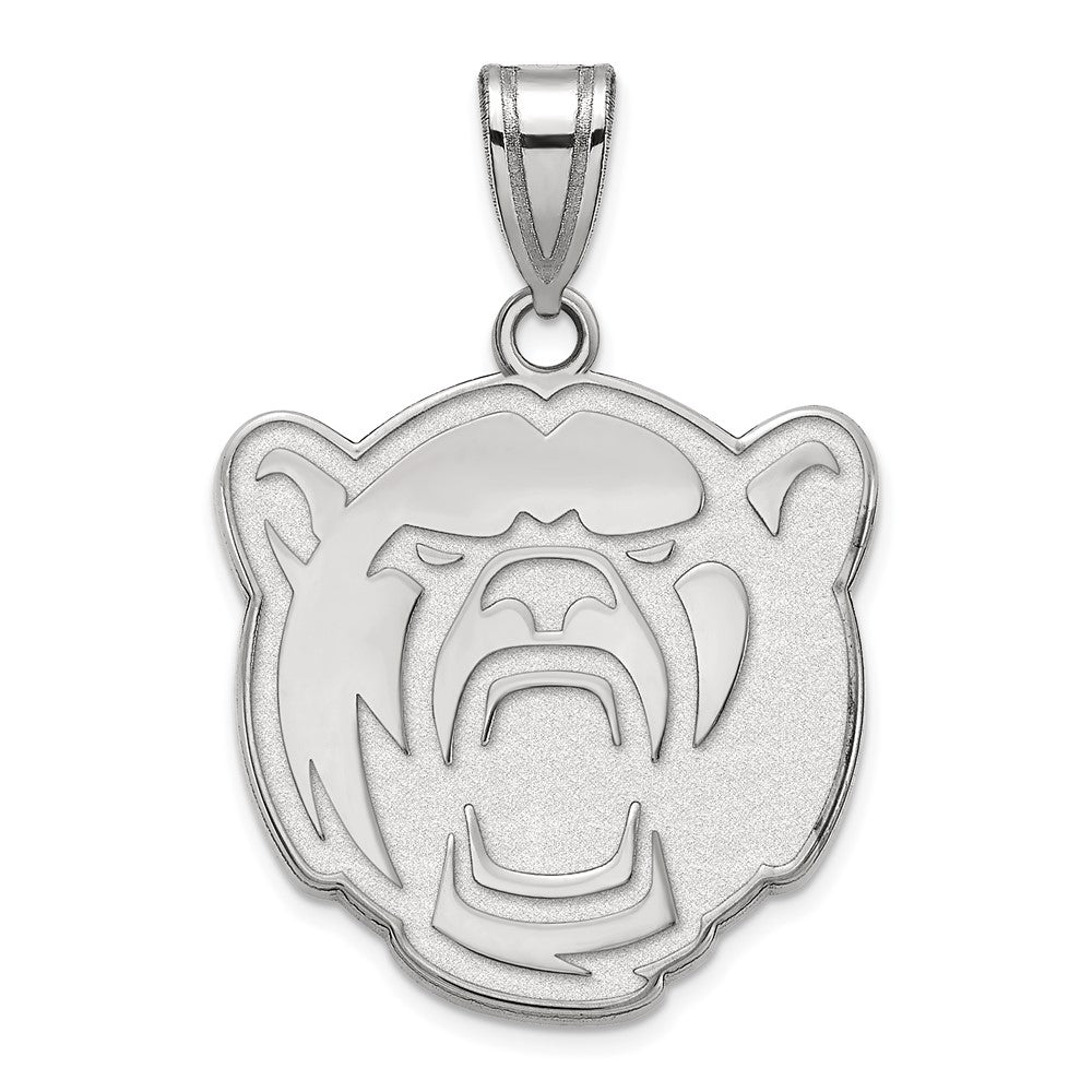 Sterling Silver Rhodium Plated Logoart Baylor University Large Pendant