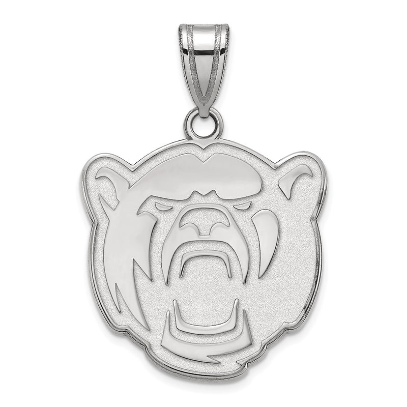 Sterling Silver Rhodium Plated Logoart Baylor University Large Pendant