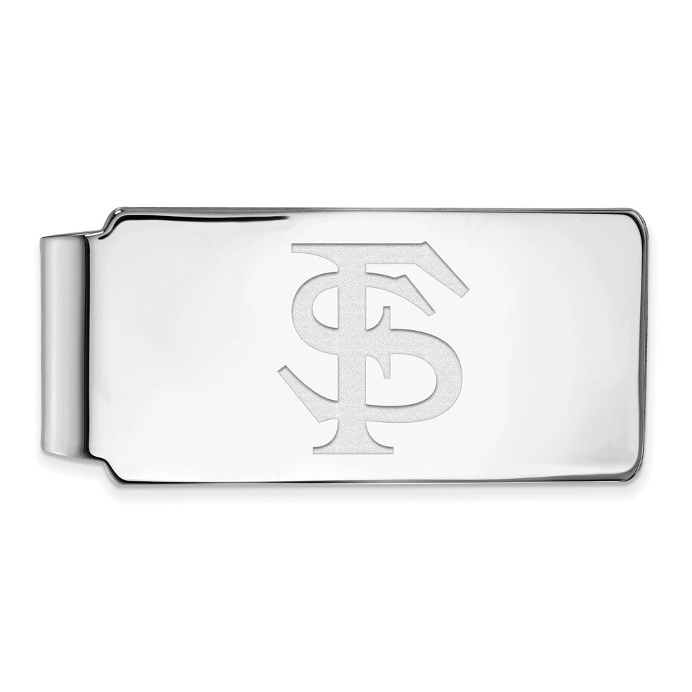 Sterling Silver Rhodium-Plated Logoart Florida State Univ. F-S Money Clip