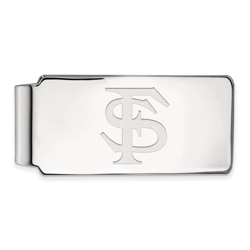 Sterling Silver Rhodium-Plated Logoart Florida State Univ. F-S Money Clip