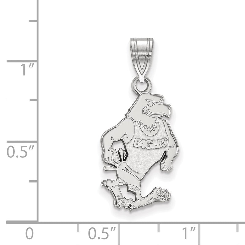 Sterling Silver Rhodium Plated Logoart Georgia Southern University Eagle Large Pendant