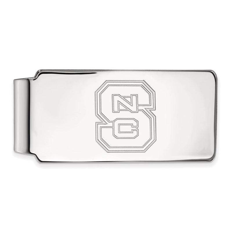 Sterling Silver Rhod-Pltd Logoart North Carolina State U. Money Clip