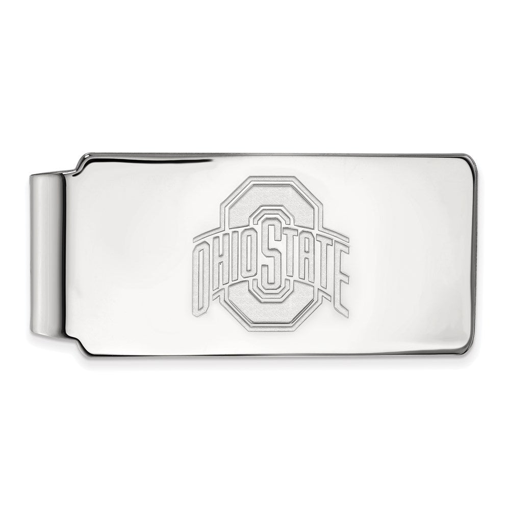 Sterling Silver Rhod-Pltd Logoart Ohio State University Money Clip