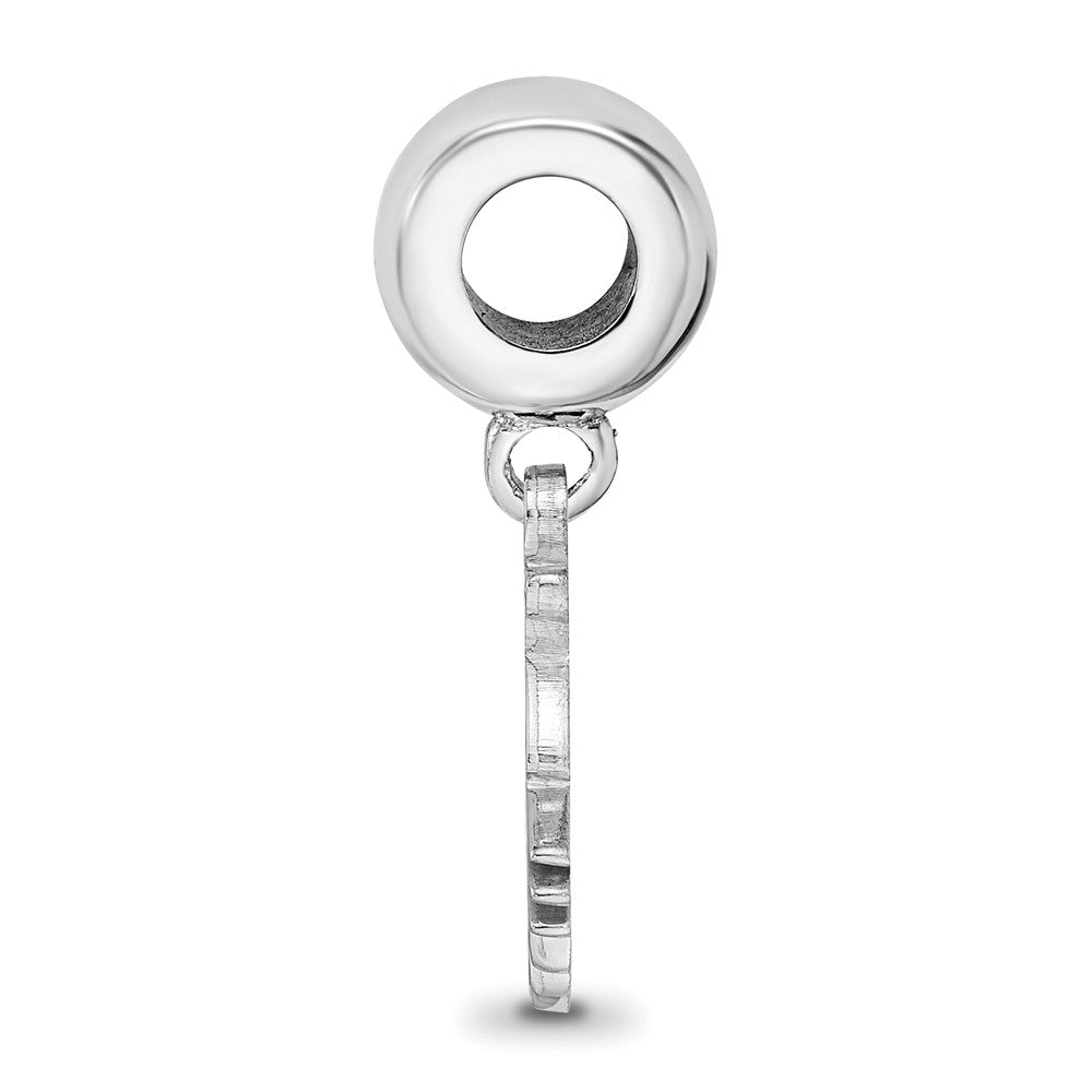 Sterling Silver Rhod-Pltd Logoart Ohio University Small Dangle Bead