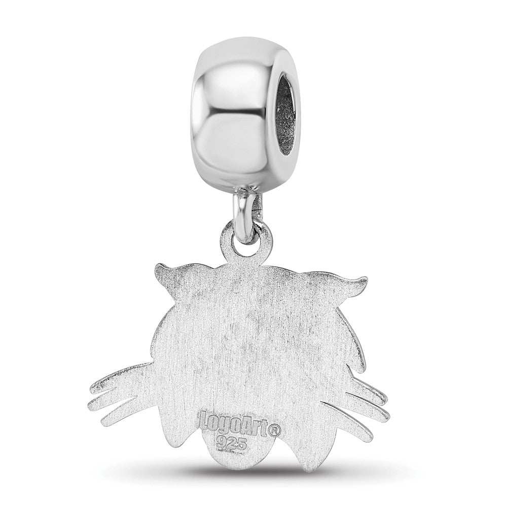 Sterling Silver Rhod-Pltd Logoart Ohio University Small Dangle Bead