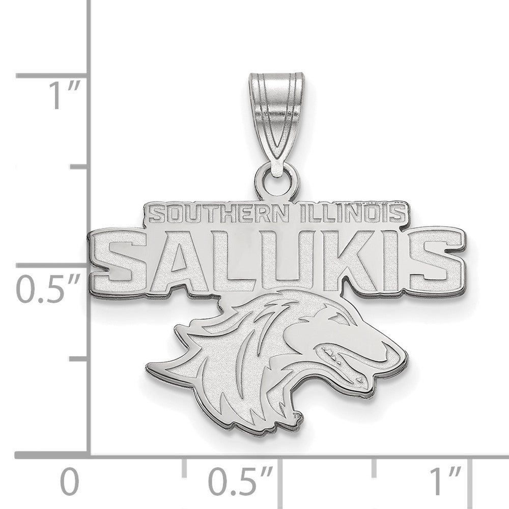 10K White Gold Logoart Southern Illinois University Salukis Medium Pendant