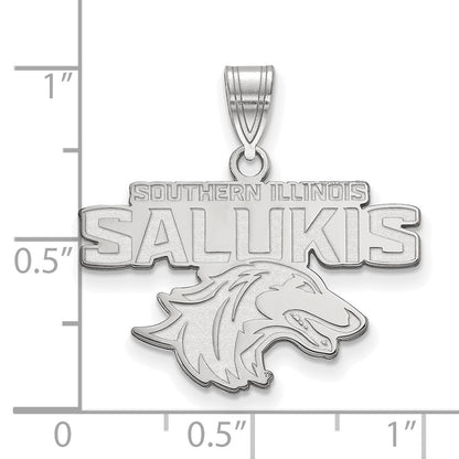 10K White Gold Logoart Southern Illinois University Salukis Medium Pendant