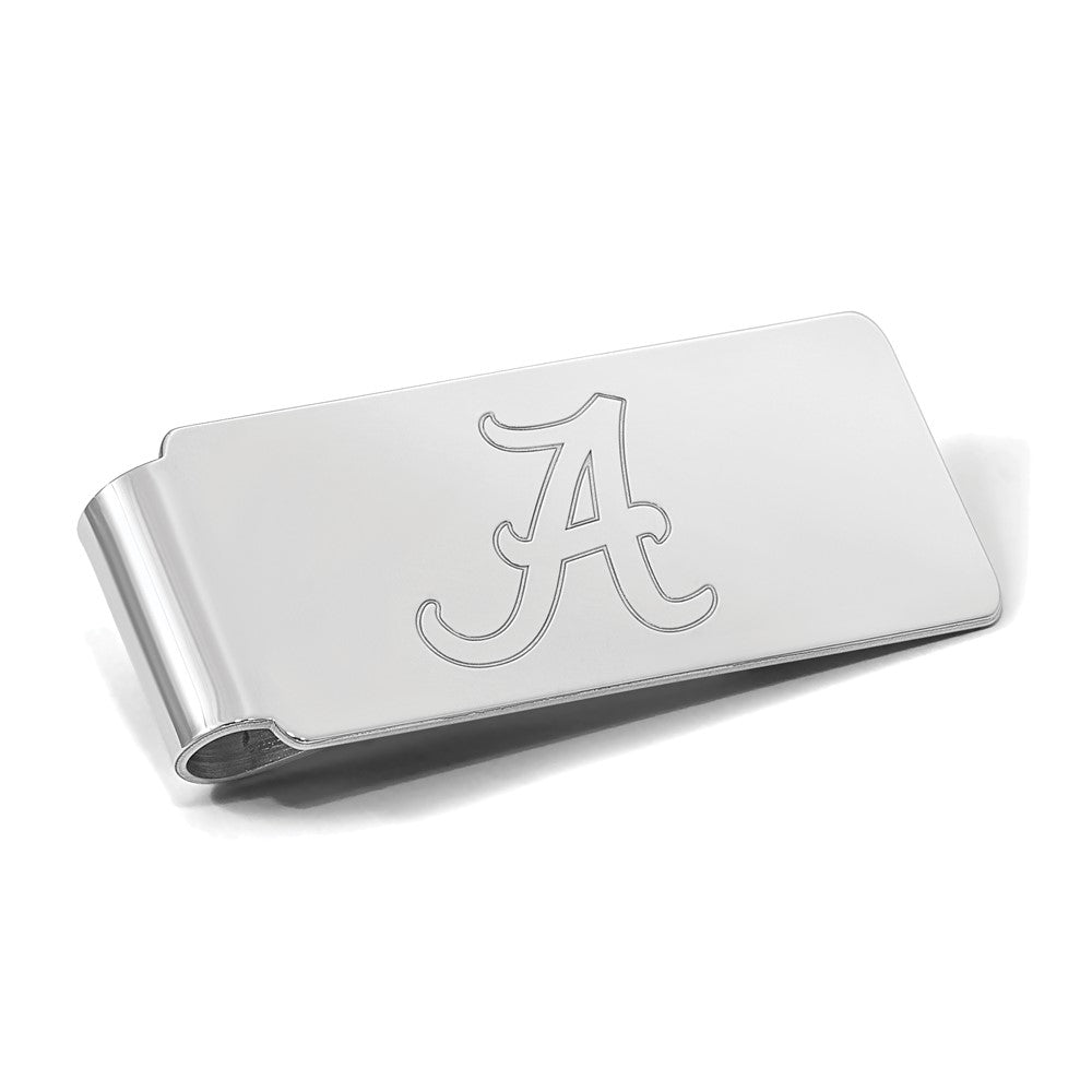Sterling Silver Rhodium-Plated Logoart University of Alabama Money Clip
