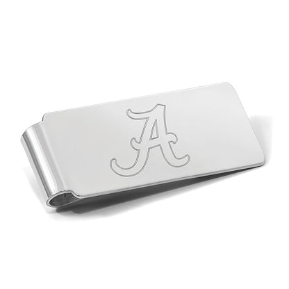 Sterling Silver Rhodium-Plated Logoart University of Alabama Money Clip