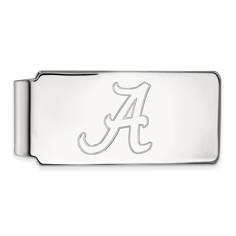Sterling Silver Rhodium-Plated Logoart University of Alabama Money Clip