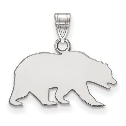 10K White Gold Logoart University Of California Berkeley Bear Small Pendant