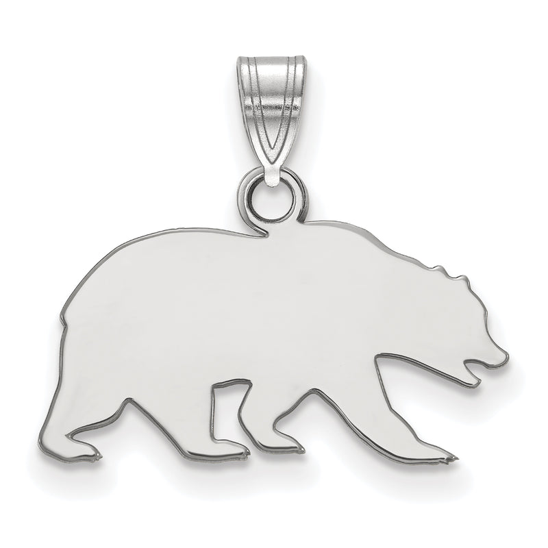 10K White Gold Logoart University Of California Berkeley Bear Small Pendant