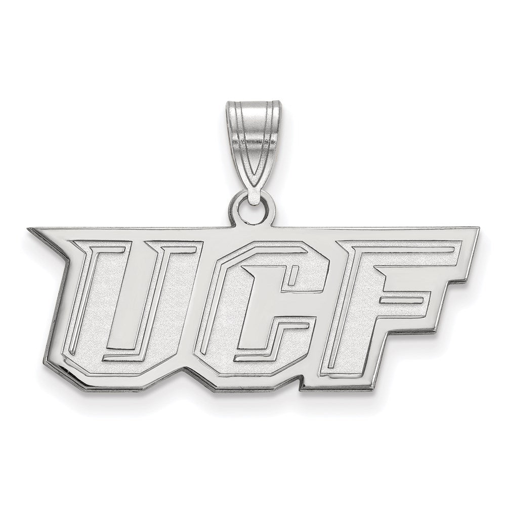 10K White Gold Logoart University Of Central Florida U C F Medium Pendant