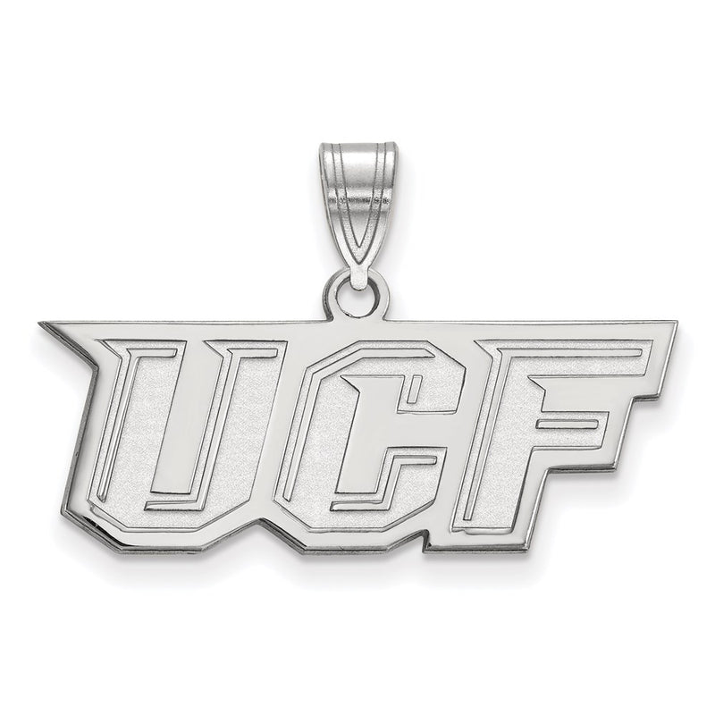 10K White Gold Logoart University Of Central Florida U C F Medium Pendant