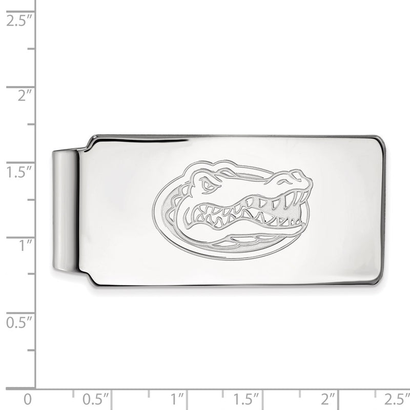 Sterling Silver Rhod-Pltd Logoart University of Florida Gator Money Clip