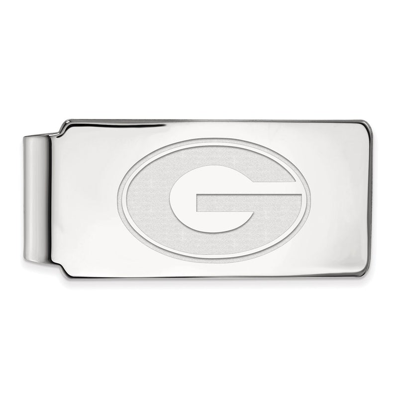 Sterling Silver Rhod-Pltd Logoart University of Georgia Money Clip