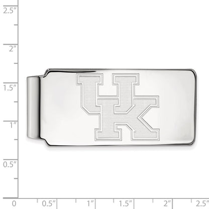 Sterling Silver Rhod-Pltd Logoart University of Kentucky Money Clip