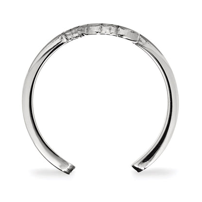 Sterling Silver Rhodium Plated Logoart University Of Kansas Jayhawk Toe Ring