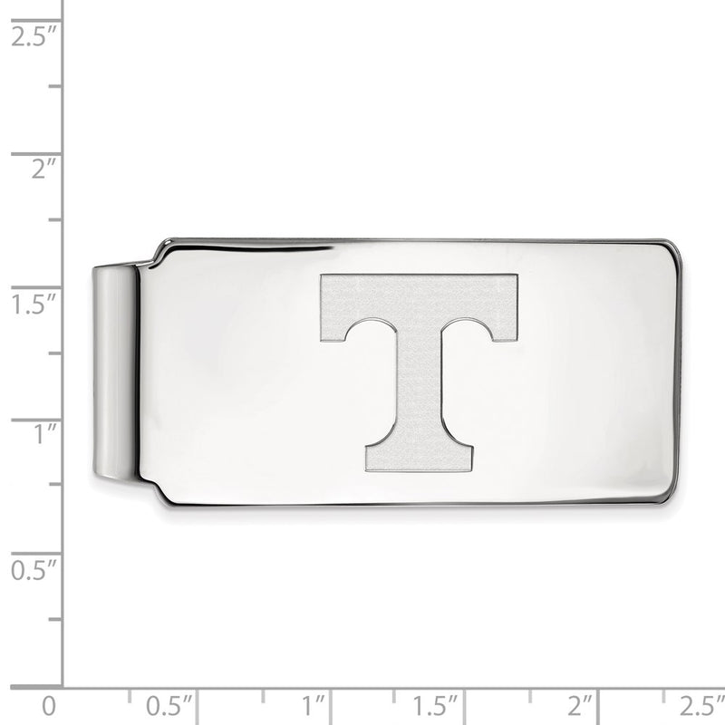 Sterling Silver Rhod-Pltd Logoart University of Tennessee Money Clip
