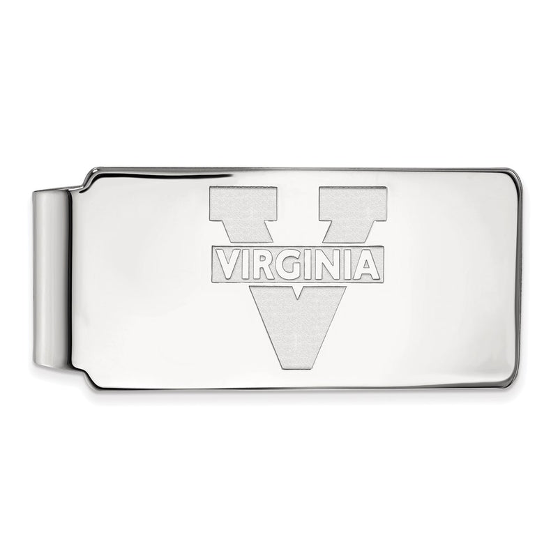 Sterling Silver Rhod-Pltd Logoart University of Virginia Money Clip