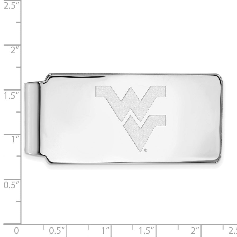 Sterling Silver Rhod-Pltd Logoart West Virginia University Money Clip