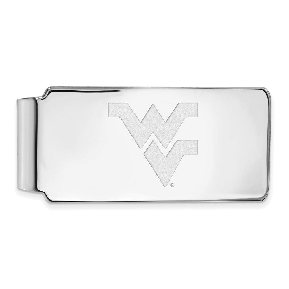 Sterling Silver Rhod-Pltd Logoart West Virginia University Money Clip