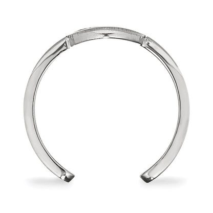 Sterling Silver Rhodium Plated Nhl Logoart Boston Bruins Toe Ring
