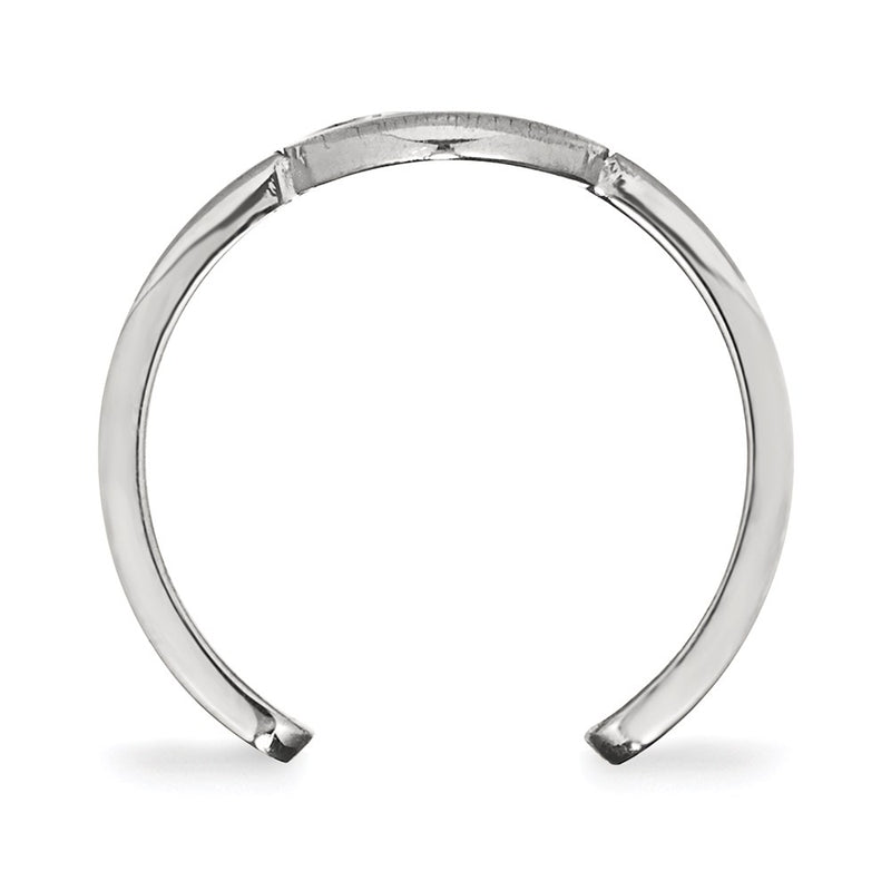 Sterling Silver Rhodium Plated Nhl Logoart Boston Bruins Toe Ring