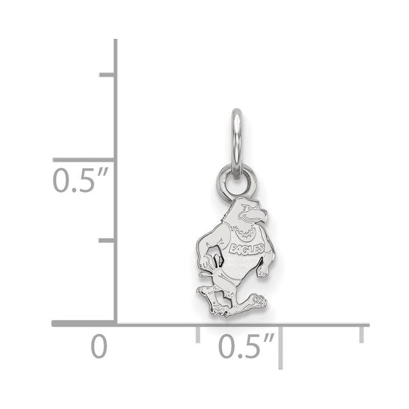 Sterling Silver Rhodium Plated Logoart Georgia Southern University Eagle Extra Small Pendant