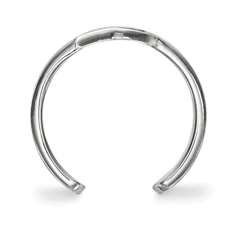 Sterling Silver Rhodium Plated Nhl Logoart Tampa Bay Lightning Toe Ring