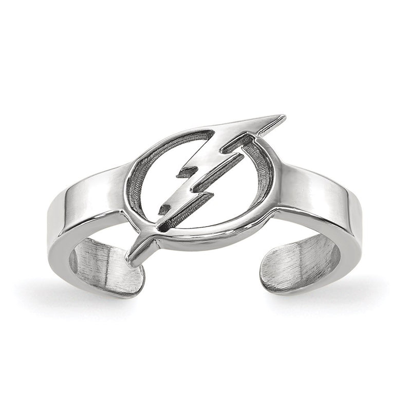 Sterling Silver Rhodium Plated Nhl Logoart Tampa Bay Lightning Toe Ring