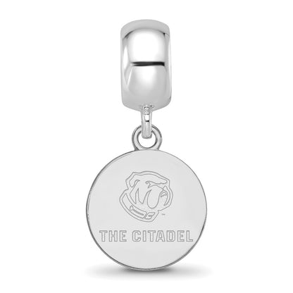 Sterling Silver Rhodium Plated Logoart the Citadel Small Dangle Bead
