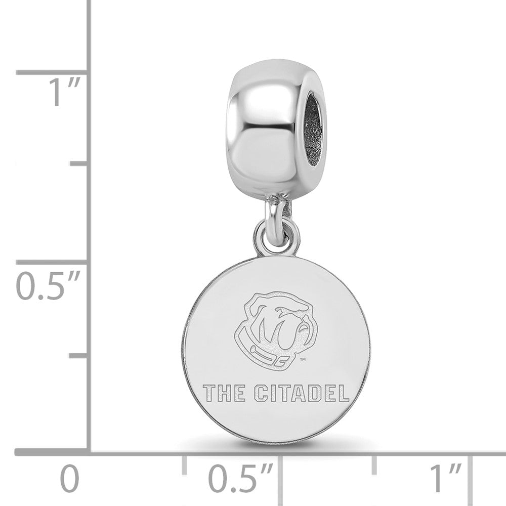 Sterling Silver Rhodium Plated Logoart the Citadel Small Dangle Bead