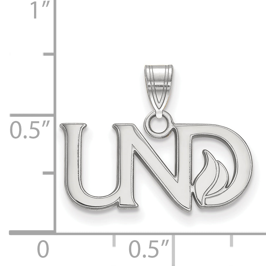 14K White Gold Logoart University Of North Dakota U N D Small Pendant