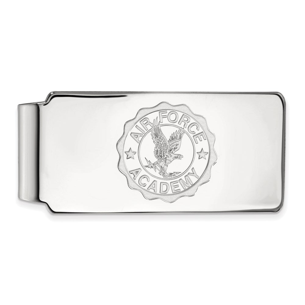 Sterling Silver Rhod-Pltd Logoart U.s. Air Force Academy Money Clip