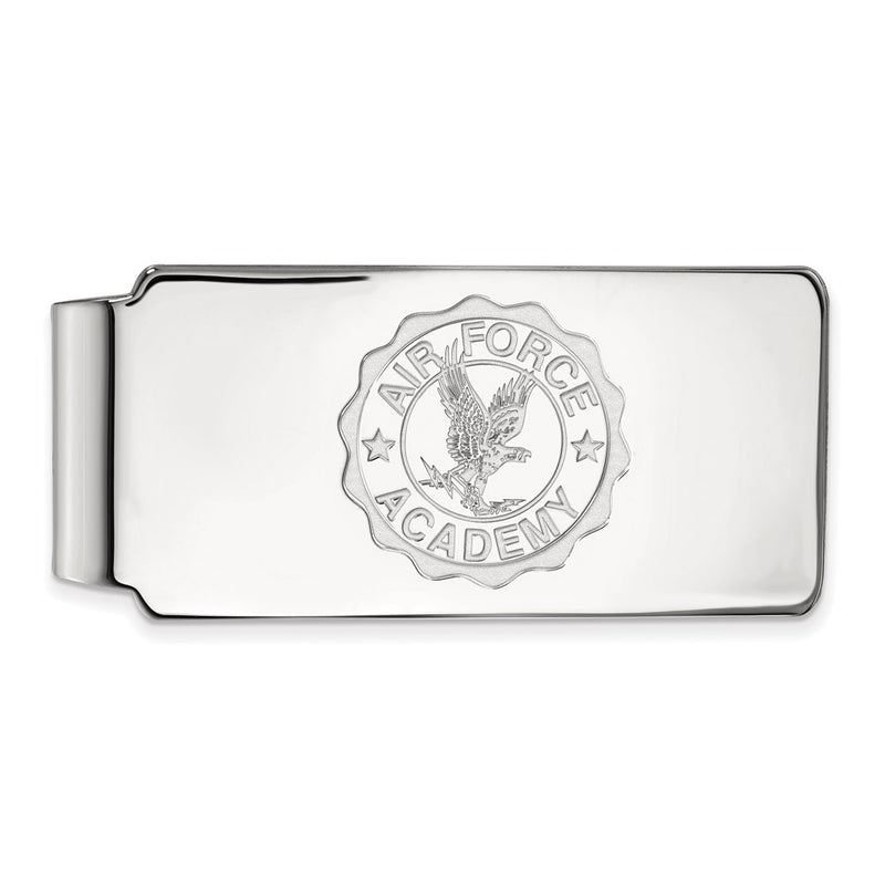 Sterling Silver Rhod-Pltd Logoart U.s. Air Force Academy Money Clip