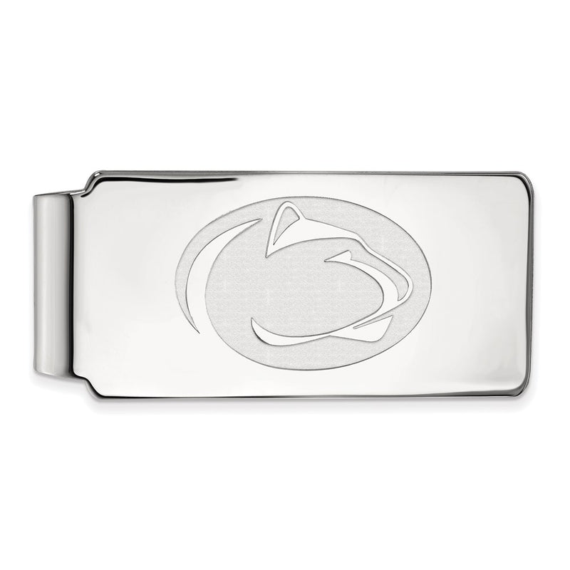 Sterling Silver Rhod-Pltd Logoart Penn State University Money Clip