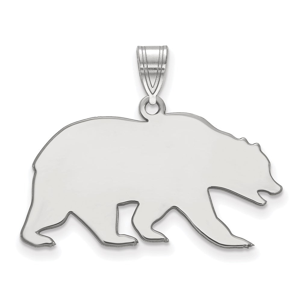 10K White Gold Logoart University Of California Berkeley Bear Large Pendant