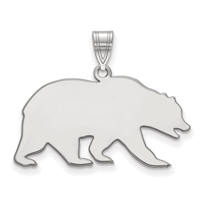 10K White Gold Logoart University Of California Berkeley Bear Large Pendant