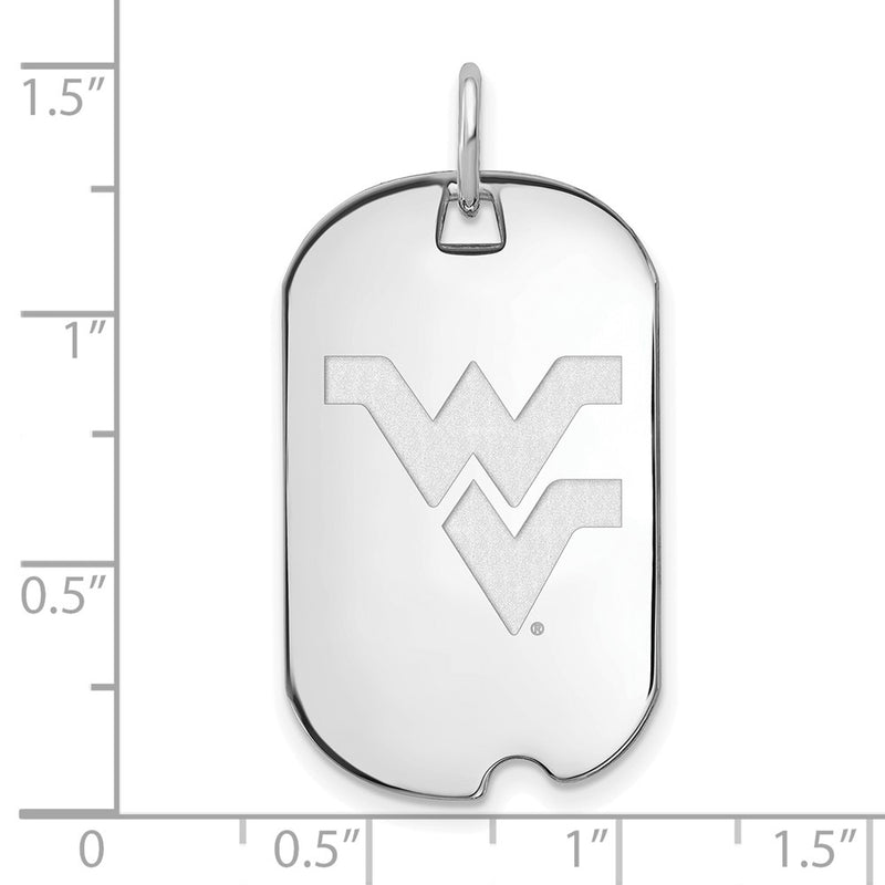 10K White Gold 10Kw Logoart West Virginia University Small Dog Tag