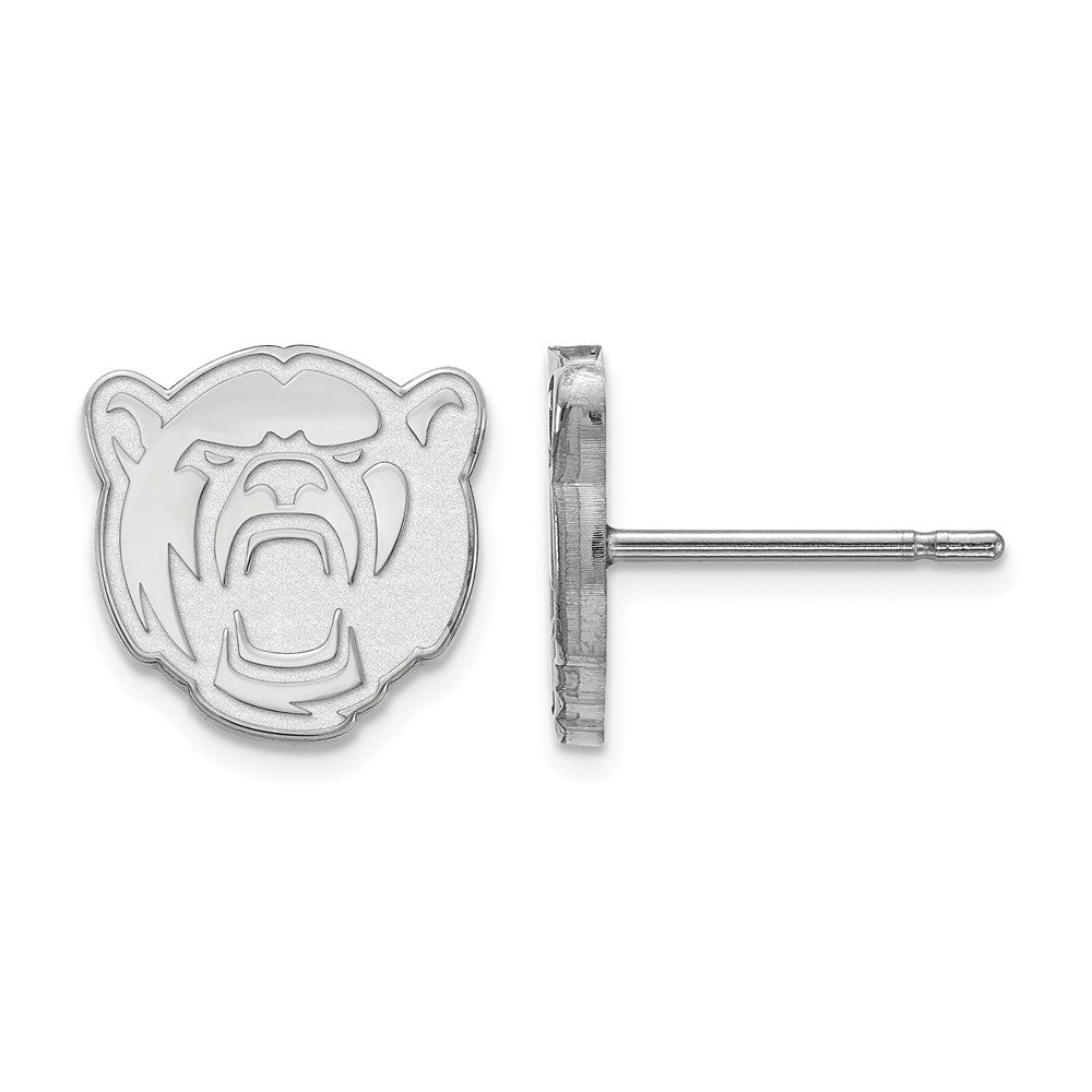 10K White Gold Logoart Baylor University Extra Small Post Earrings