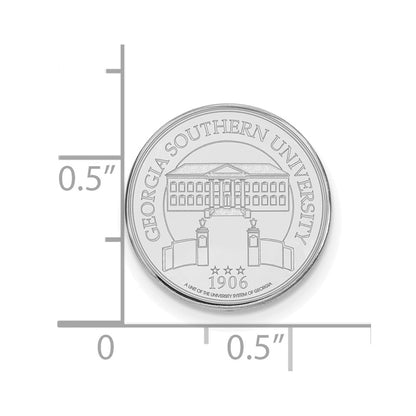 Sterling Silver Rhod-Pltd Logoart Georgia Southern Univ. Crest Lapel Pin