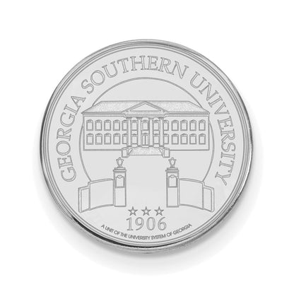 Sterling Silver Rhod-Pltd Logoart Georgia Southern Univ. Crest Lapel Pin