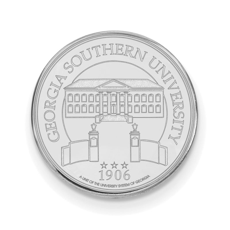Sterling Silver Rhod-Pltd Logoart Georgia Southern Univ. Crest Lapel Pin