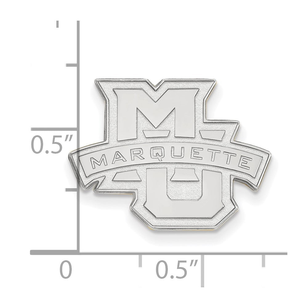 Sterling Silver Rhod-Pltd Logoart Marquette University Lapel Pin