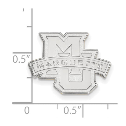 Sterling Silver Rhod-Pltd Logoart Marquette University Lapel Pin