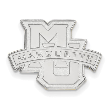 Sterling Silver Rhod-Pltd Logoart Marquette University Lapel Pin